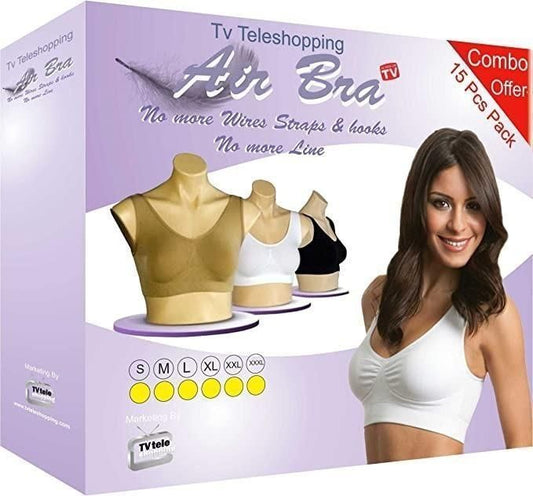 Womens Multicolor Air Bra (Pack of 3)