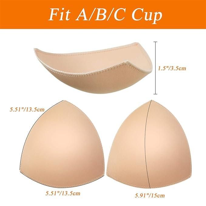 12 Pairs Triangle Sports Bra Inserts Push Up Breast Bra Insert Pads Removable