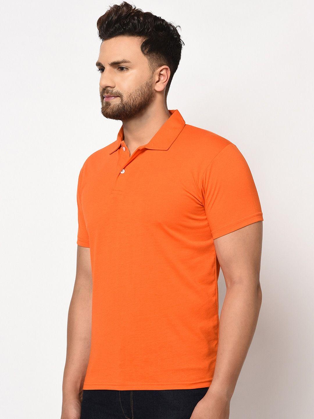 Cotton Blend Solid Half Sleeves Polo T-Shirt