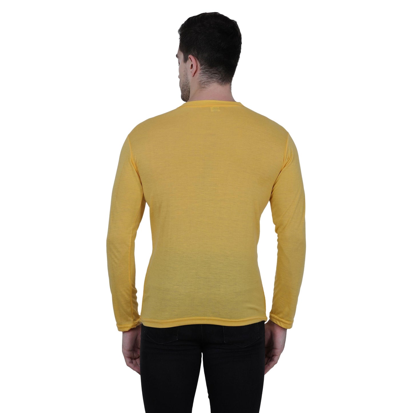 Cotton Blend Solid Full Sleeves T-Shirt